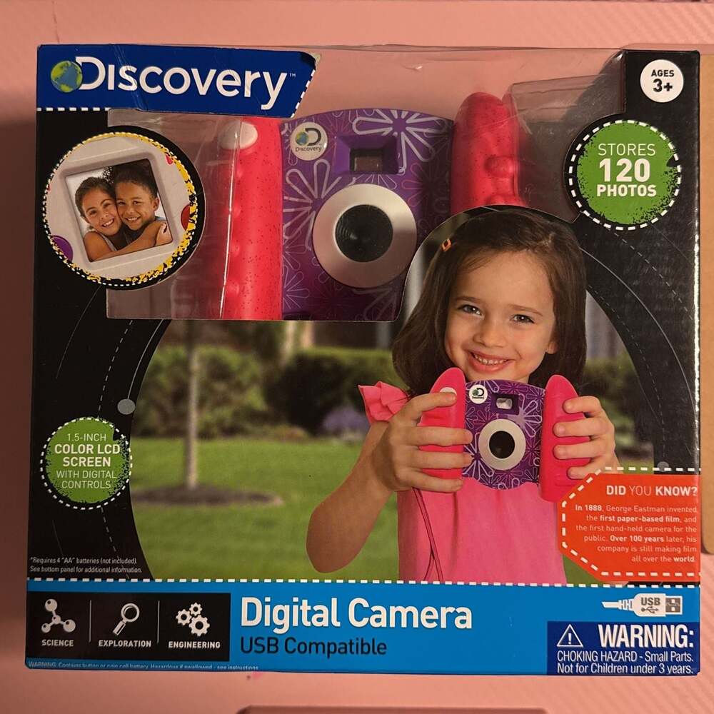 Discovery Kids Digital Camera & Video USB Compatible Pink Purple